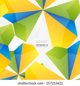 Vector abstract background. Origami and paper geometric