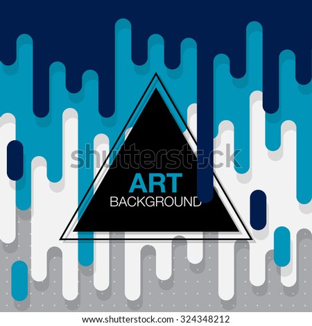 vector abstract background with paint pouring around triangle