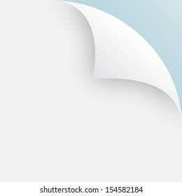 Vector abstract background. Paper and corner blue sky
