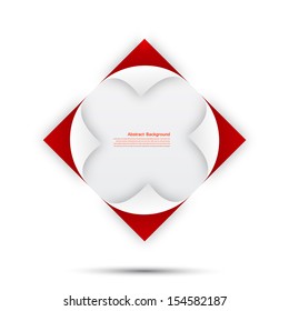 Vector abstract background. Paper and corner flower