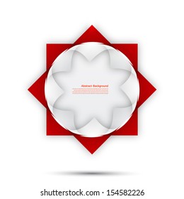 Vector abstract background. Paper and corner flower