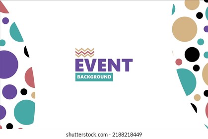 Vector abstract background with pastel colored polka dots pattern. Suitable for event, backdrop, and photo booth.