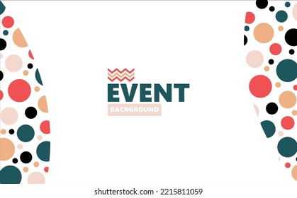 Vector abstract background with pastel colored polka dots pattern. Suitable for event, cover, card, backdrop, and photo booth.