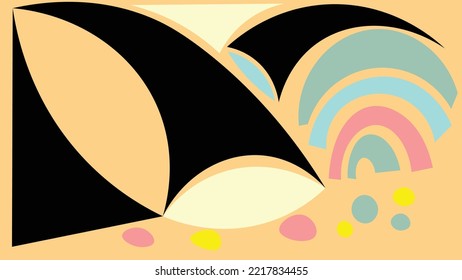Vector abstract background in pastel colors. Background for newsletters and presentations. Cheerful pastel colors. Contrasting colors. Irregular geometric shapes. Background, pastel colors.
