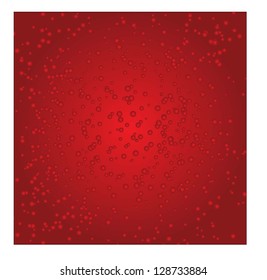 vector abstract background pattern on Red