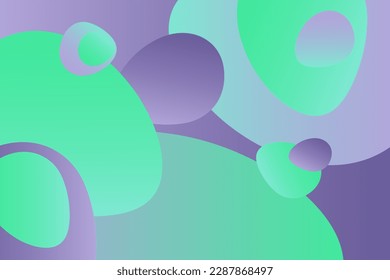 Vector Abstract Background, perfect for background design, blurred mint, purple,  green, shapes, gradients, summer, turquoise, illustration for your graphic design