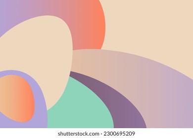 Vector Abstract Background, perfect for background design, orange, beige, purple, green, organic shapes, gradients, summer, illustration for your graphic design projects, SSTKabstract