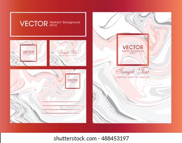 Vector abstract background. Pink gold splashes template design.