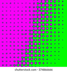 Vector abstract background from pink and green halftone