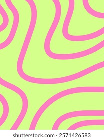 Vector abstract background with pink lines on light green background