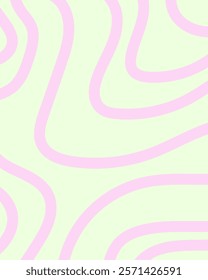 Vector abstract background with pink lines on light yellow background