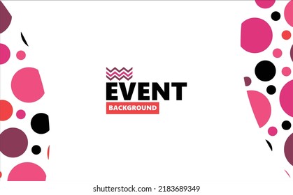 Vector abstract background with pink polka dots pattern. Suitable for event, backdrop, and photo booth.