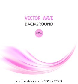 Vector abstract background. Pink wave on white background.