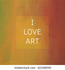 Vector abstract background with place for text. Brush-strokes on canvas