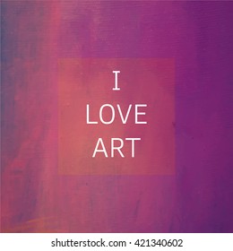 Vector abstract background with place for text. Brush-strokes on canvas