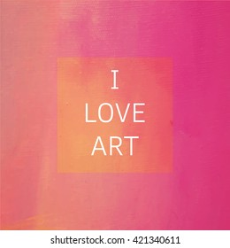 Vector abstract background with place for text. Brush-strokes on canvas