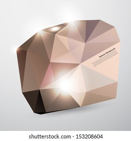 Vector abstract background. Polygonal pattern and object