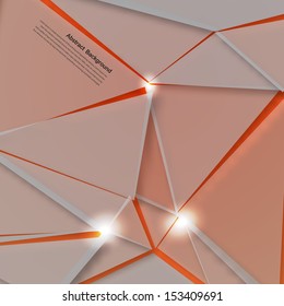 Vector abstract background. Polygonal pattern and object