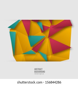 Vector abstract background. Polygonal pattern and object