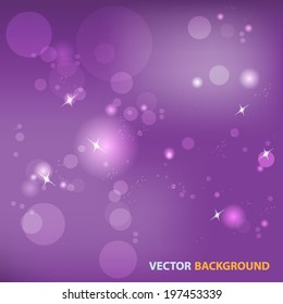 Vector abstract background purple and fresh bokeh