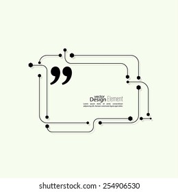 Vector abstract background. Quotation Mark Speech Bubble. Quote sign icon. 