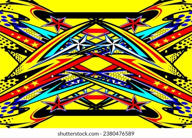 Vector Abstract Background Racing design with unique combination of line pattern and bright color, looks cool and suitable for your racing background design