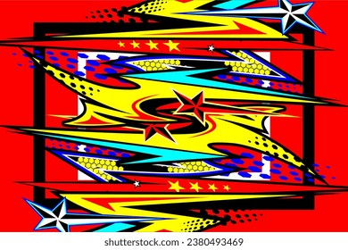 Vector Abstract Background Racing design with unique combination of line pattern and bright color, looks cool and suitable for your racing background design