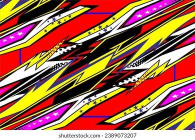 Vector abstract background racing design with unique line patterns and with bright color combinations, as well as star effects that look cool, suitable for your racing background