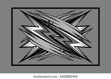 Vector abstract background racing design with unique line patterns and with a combination of grayscale colors that look elegant and cool