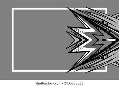 Vector abstract background racing design with unique line patterns and with a combination of grayscale colors that look elegant and beautiful