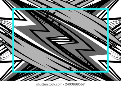 Vector abstract background racing design with unique line patterns and with a combination of grayscale colors that look elegant