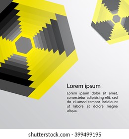 vector Abstract background with radiation signs