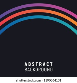 Vector abstract background. Rainbow circle on black.