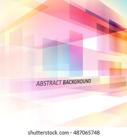 Vector Abstract background of Rectangle in perspective