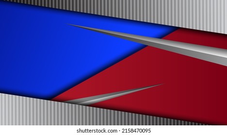 vector abstract background  red blue and white triangle