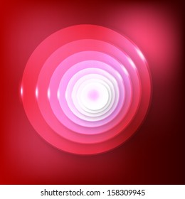 Vector abstract background. Red Circles