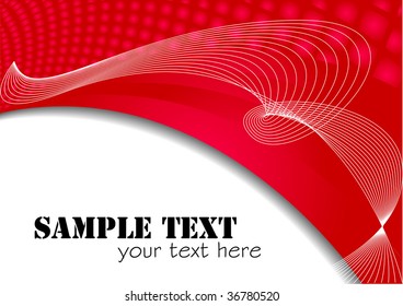 Vector abstract background in red color; clip-art