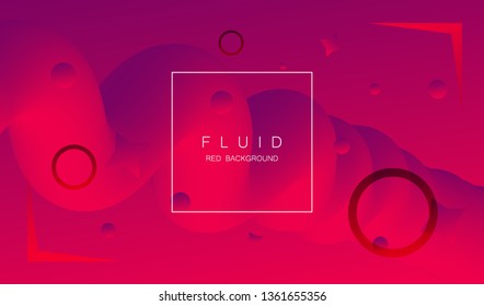 Vector abstract background. Red and purple gradient fluid shapes illustration. 