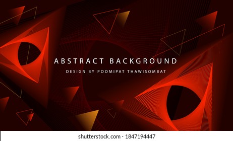 vector abstract background Red rotary triangle technology