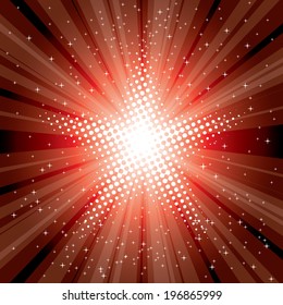 vector abstract background with red star burst