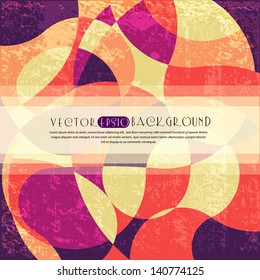 Vector abstract background in retro-style.The illustration contains transparency and effects. EPS10
