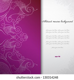 Vector abstract background with sample text. Decor is delicate.  Perfect for invitations, announcement or greetings.