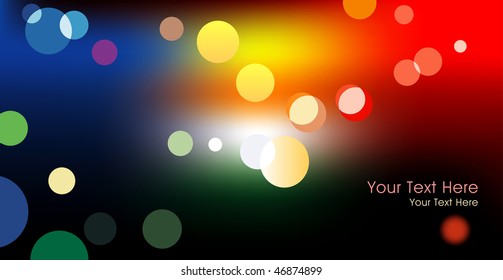 vector abstract background with sample text in separate layer