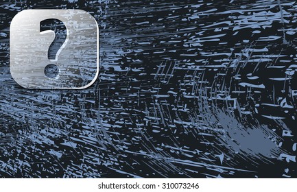 Vector abstract background with scratches and transparent question mark