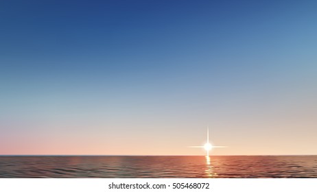 Vector abstract background with sea sunset