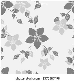Vector abstract background seamless flowers and floral pattern