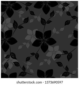 Vector abstract background seamless flowers and floral pattern