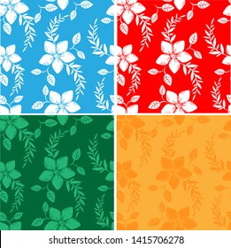 Vector abstract background seamless flowers and floral pattern