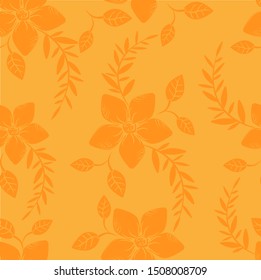 Vector abstract background seamless flowers and floral pattern