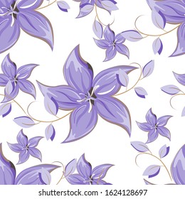 Vector abstract background seamless flowers and floral pattern